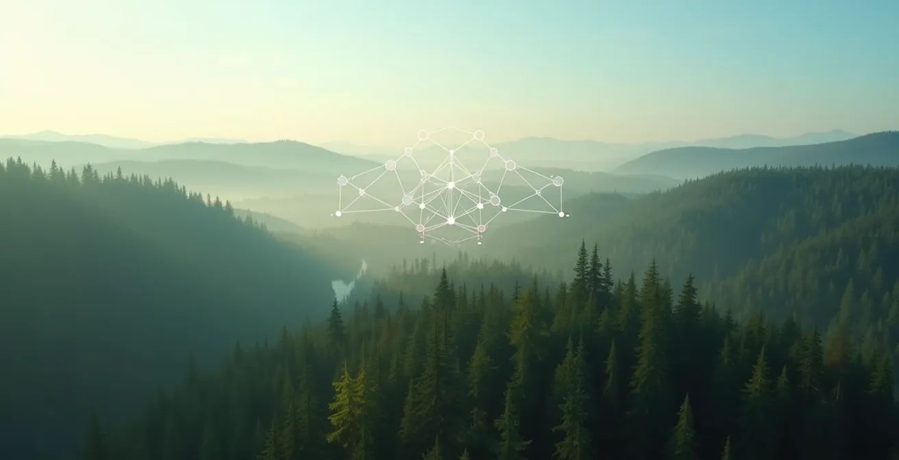 Visualization of technology-driven climate monitoring systems using blockchain and satellite verification