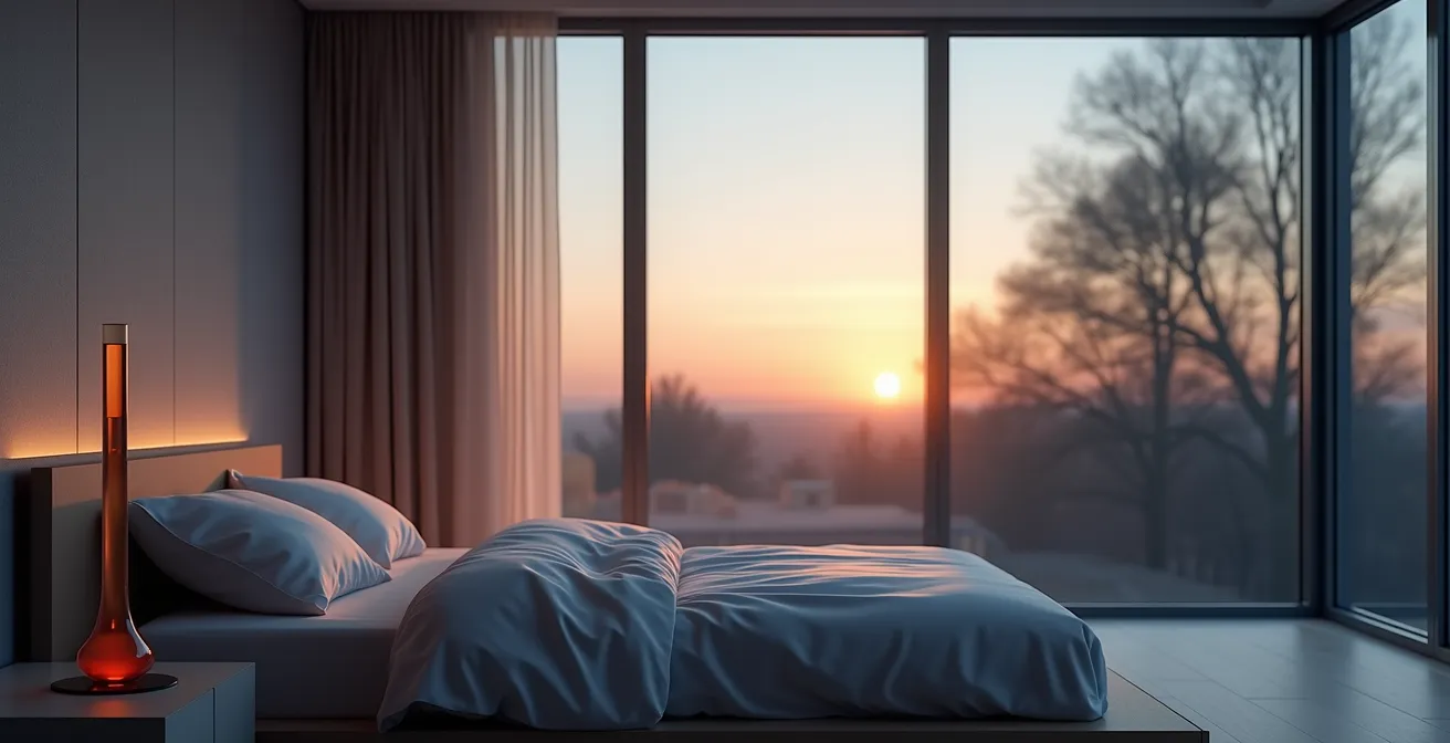 Visual representation of body temperature fluctuations throughout 24-hour sleep-wake cycle