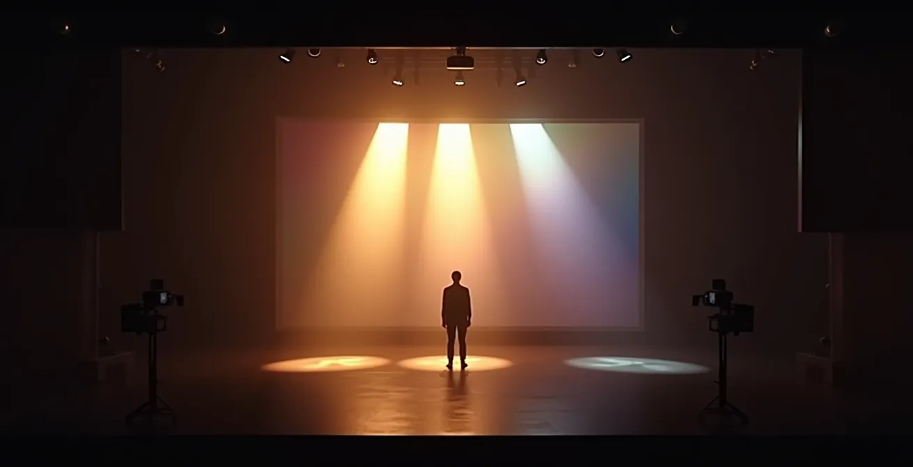 Visual metaphor showing the layers of commercial storytelling from surface to depth