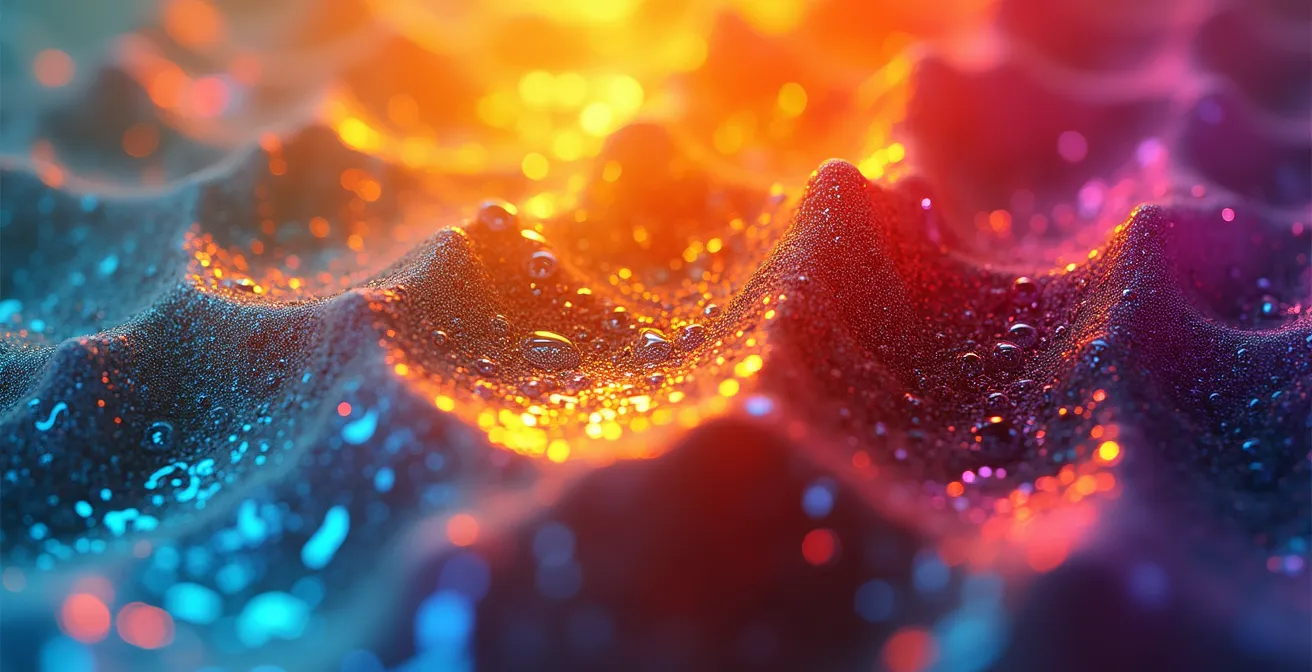 Abstract heat map showing user interaction patterns and behavioral signals