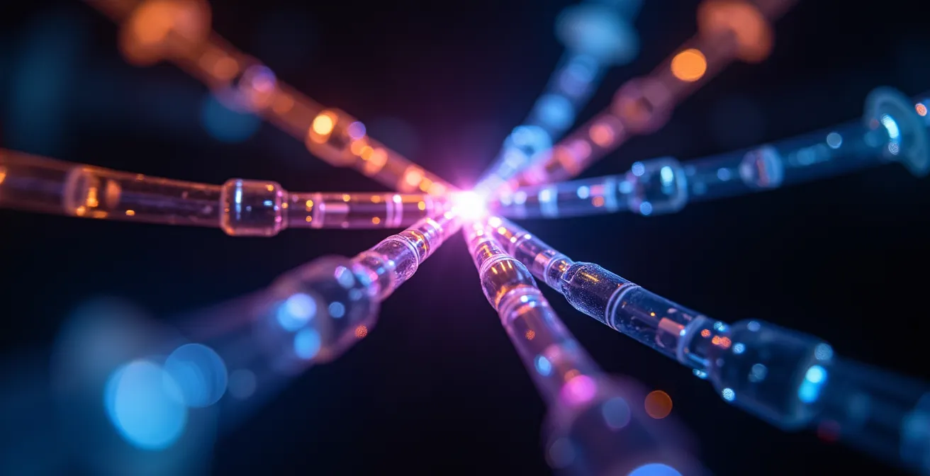 Abstract representation of overlapping data bias affecting different identity groups