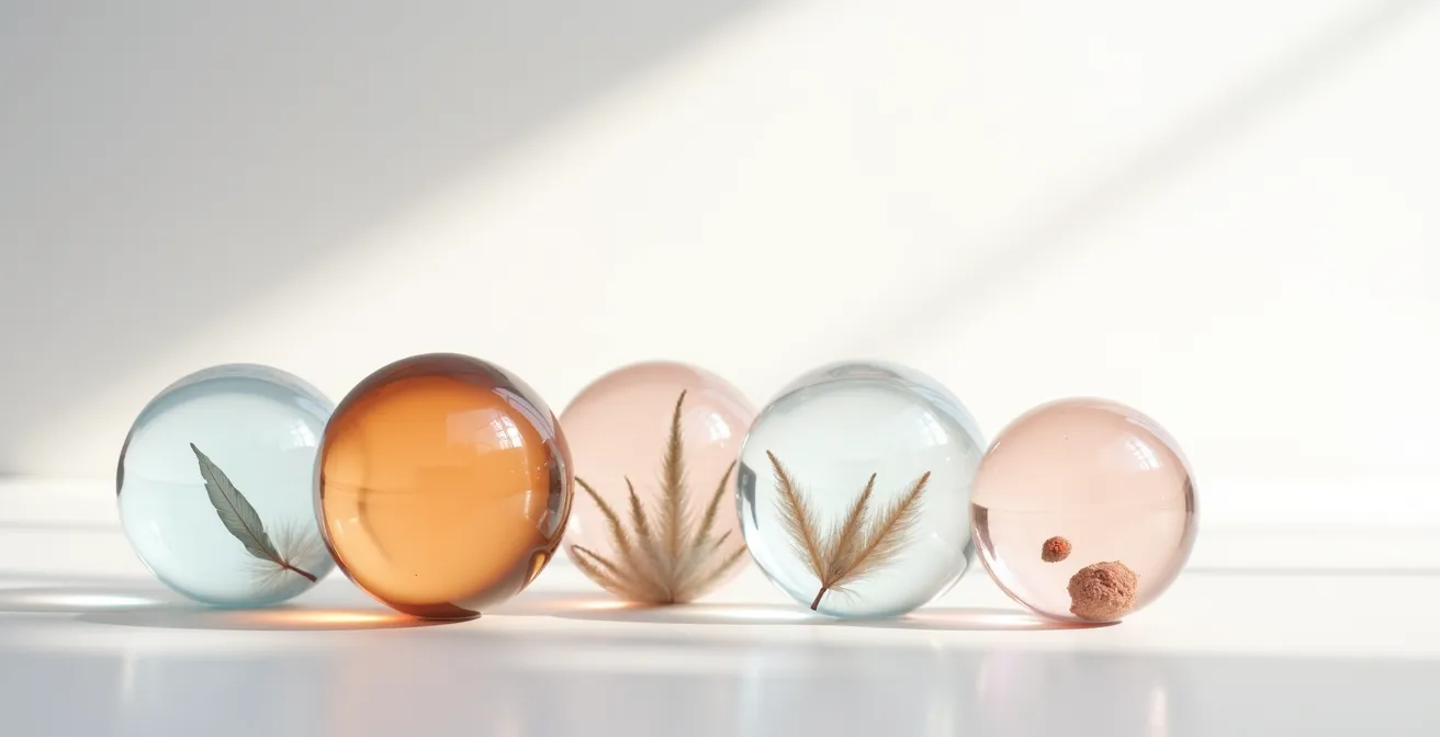 Overlapping translucent circles representing different identity dimensions converging in the center