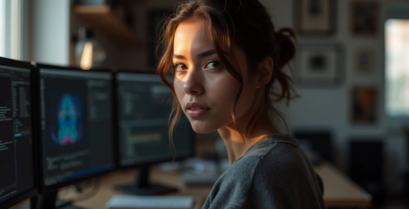 Portrait capturing the human element of content creation in the streaming era