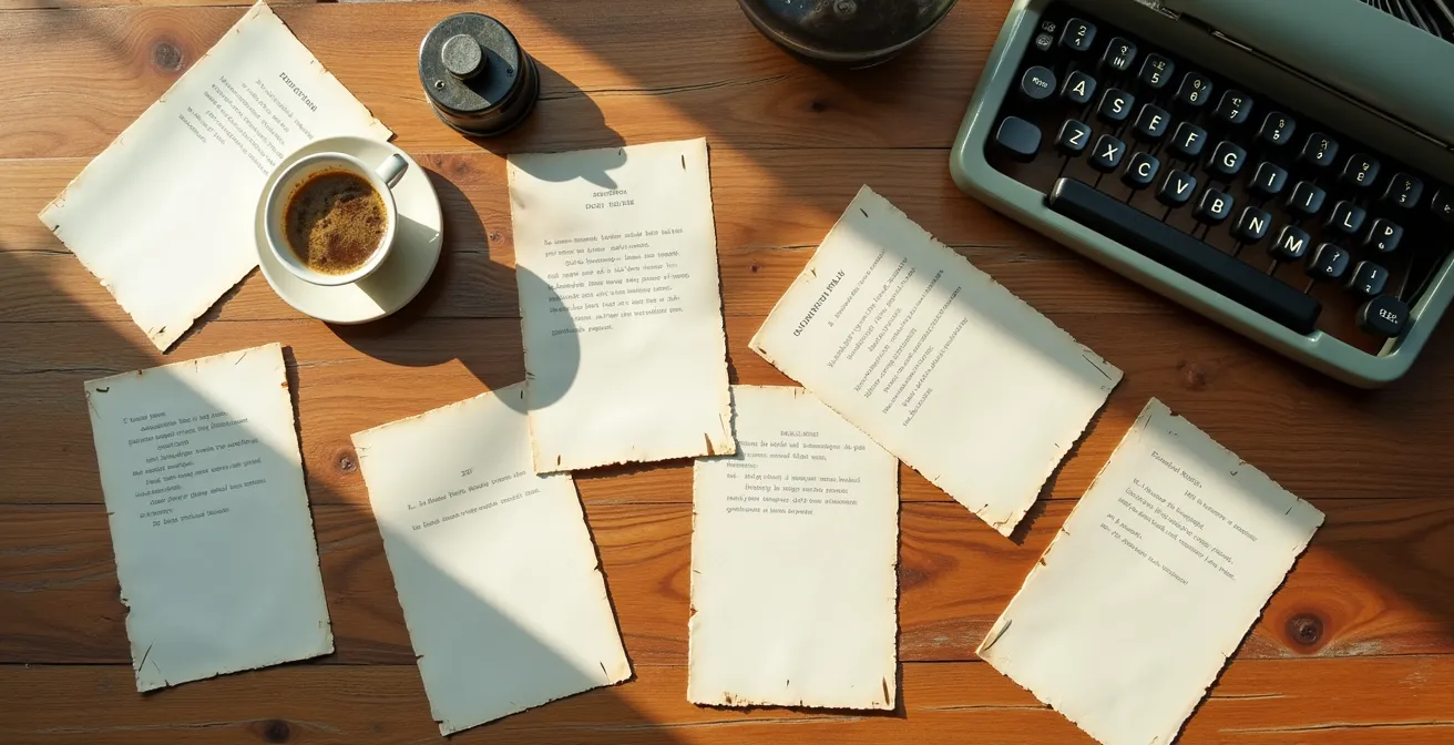 Screenwriter's creative workspace showcasing independent artistic vision