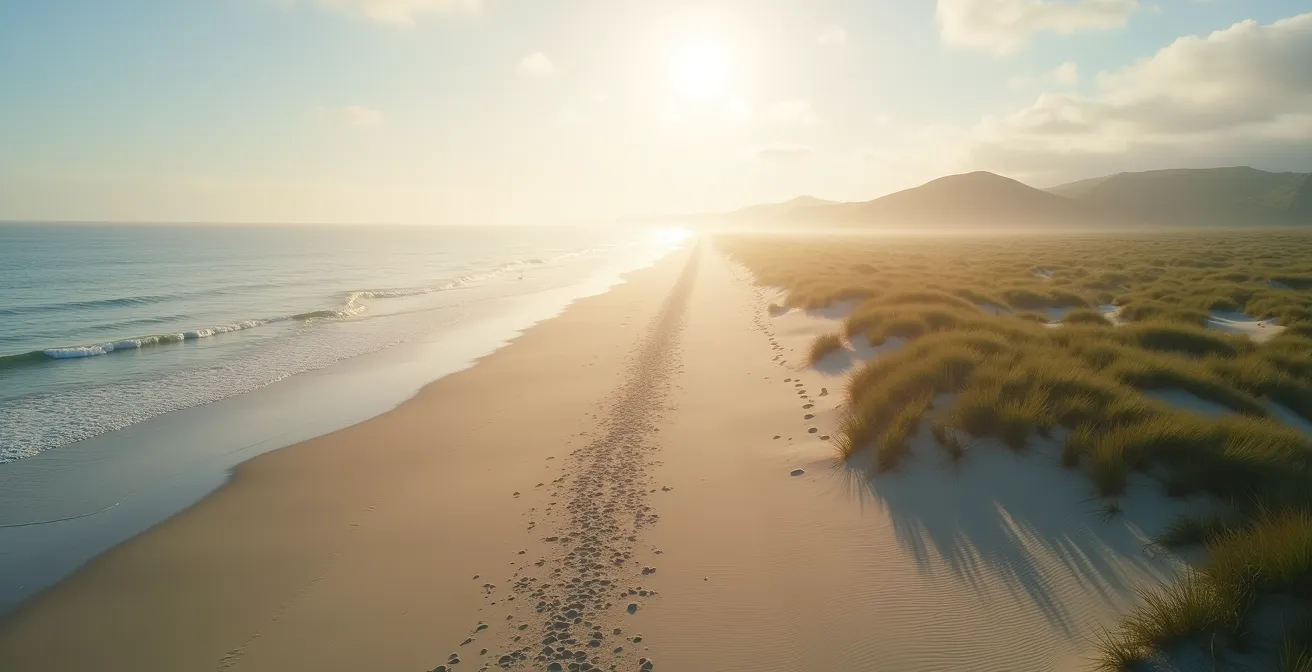 Minimalist representation of a strategic beachhead with focused execution paths